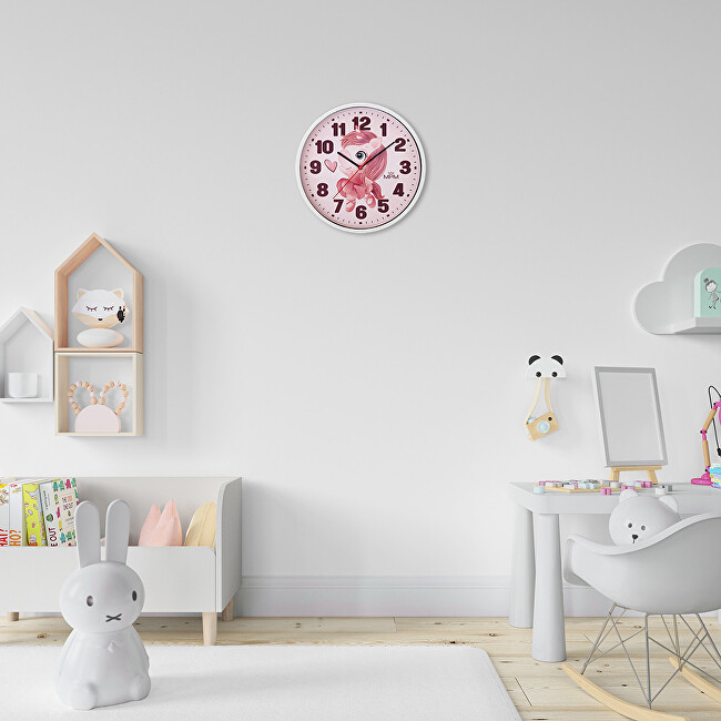 Dětské nástěnné hodiny Jednorožec E01M.4266.00