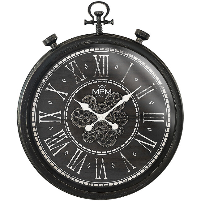 Designové plastové hodiny s ozubeným soukolím Vintage Timekeeper E01.4326.90