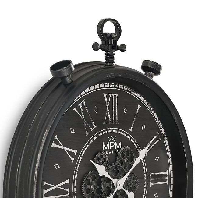 Designové plastové hodiny s ozubeným soukolím Vintage Timekeeper E01.4326.90