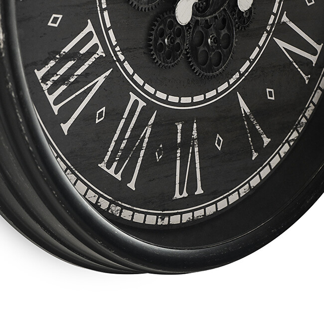 Designové plastové hodiny s ozubeným soukolím Vintage Timekeeper E01.4326.90
