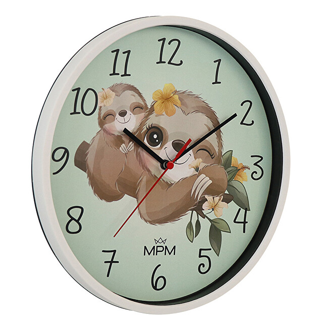 Dětské nástěnné hodiny Lenochod E01M.4267.00