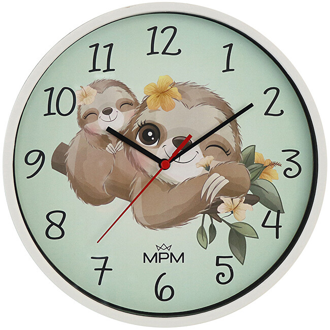 Dětské nástěnné hodiny Lenochod E01M.4267.00