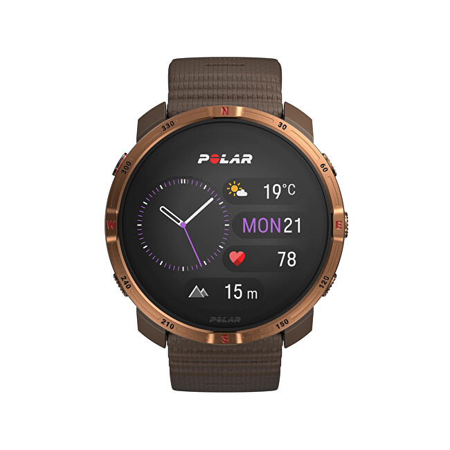 Polar Grit X2 sporttester S-L hnědá