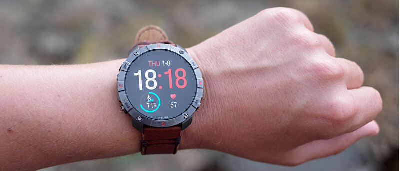 Polar POLAR GRIT X2 PRE Titanium Brown M/L + silikónový remienok digitálny