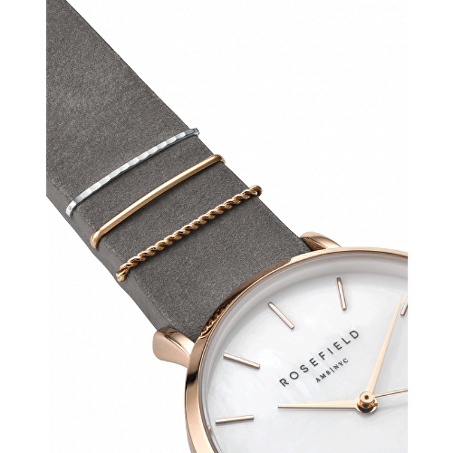 Rosefield The West Village Elephant Grey Rosegold analogové
