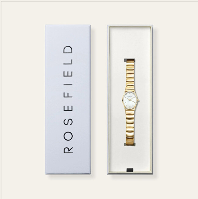 The Oval White MOP Half-Moon Steel Gold OVWGSG-OV16