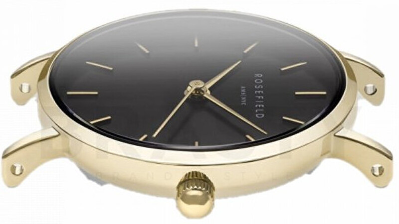 Rosefield The Small Edit Black Steel Gold 26BSG-268 analogové