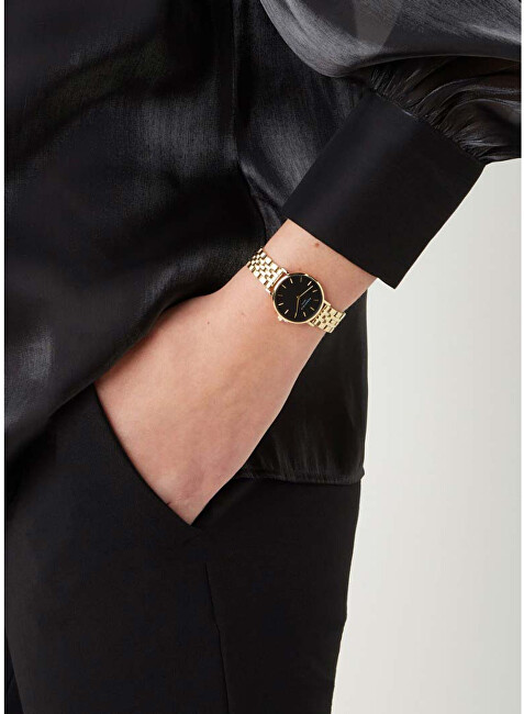 Rosefield The Small Edit Black Steel Gold 26BSG-268 analogové