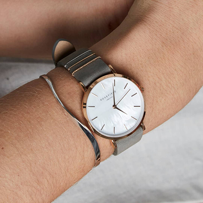 Rosefield The West Village Elephant Grey Rosegold analogové