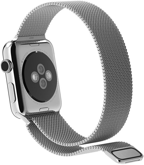 Ocelový milánský tah pro Apple Watch - Stříbrný 42/44/45/49 mm