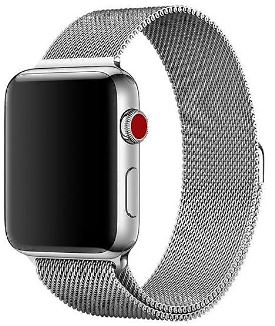 Ocelový milánský tah pro Apple Watch - Stříbrný 42/44/45/49 mm