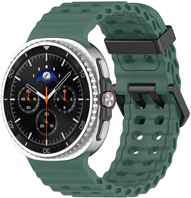 Silikonový sportovní řemínek pro Samsung Galaxy Watch8 - Tmavě zelená