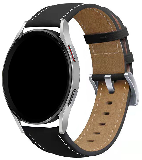 Kožený řemínek - 22 mm Black