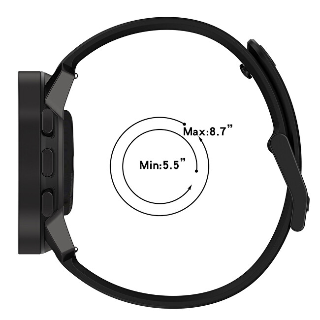 Silikonový řemínek pro Suunto 22 mm - Black
