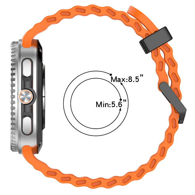 Silikonový sportovní řemínek pro Samsung Galaxy Watch8 - Oranžová