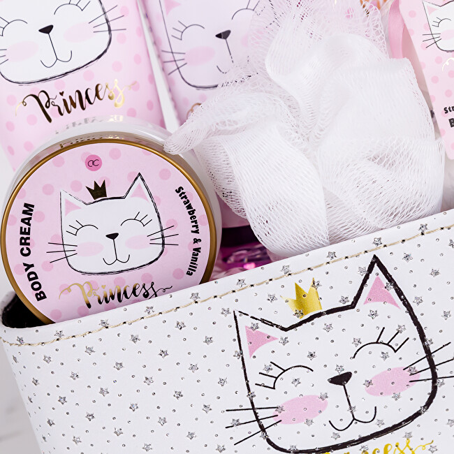 Accentra Dárková sada v třpytivém košíku Princess Kitty