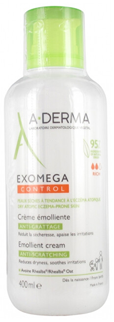 A-DERMA Emolienční krém pro suchou pokožku se sklonem k atopickému ekzému Exomega Control (Emollient Cream) 400 ml