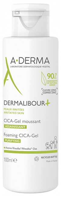 A-Derma Dermalibour+ Foaming Cica-Gel 100ml Dermatologinis Veido prausiklis thumbnail 2
