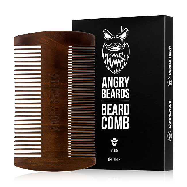 Angry Beards Dřevěný hřeben na vousy Woody (Beard Comb)