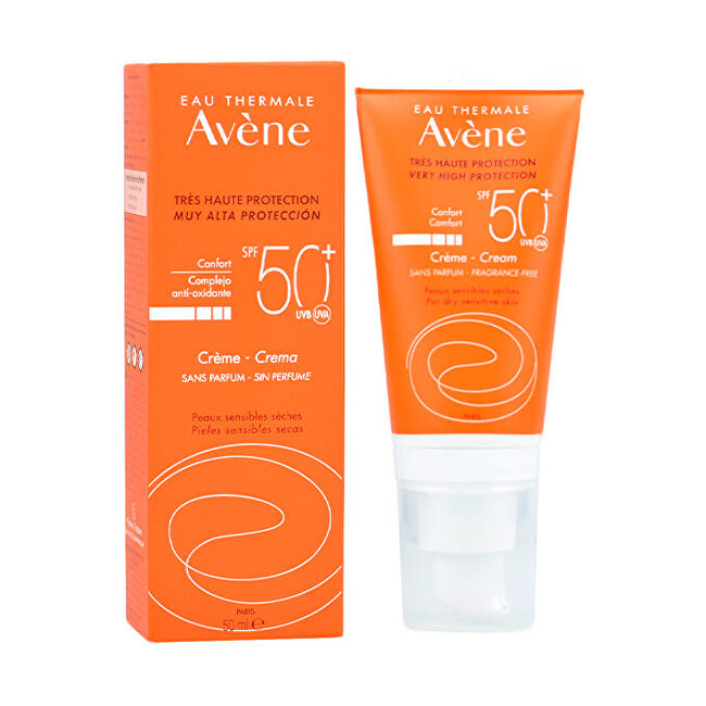 Avène Ochranný pleťový krém pro suchou a citlivou pleť bez parfemace SPF 50+ (Very High Protection Cream) 50 ml