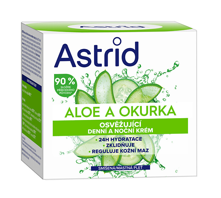 Refreshing day and night cream Aloe and cucumber 50 ml