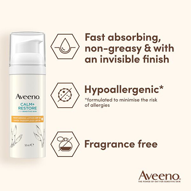 Hydratační mléko SPF 50 Calm+Restore (Moisturising Lotion) 50 ml