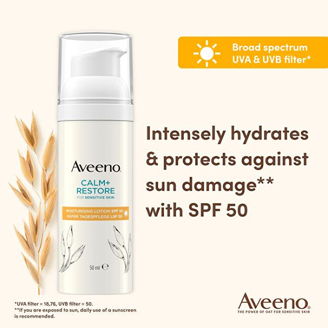 Hydratační mléko SPF 50 Calm+Restore (Moisturising Lotion) 50 ml