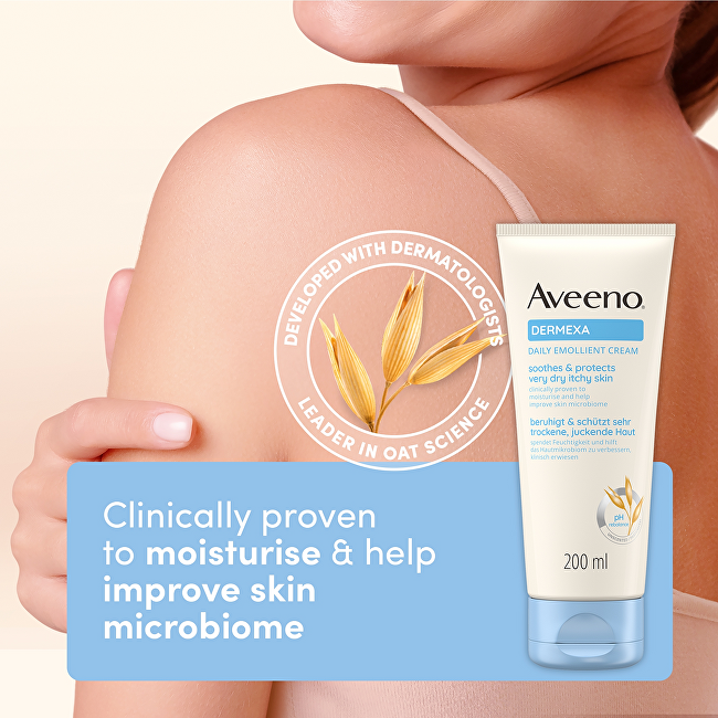 Emolienční tělový krém bez parfemace Dermexa (Daily Emollient Cream) 200 ml