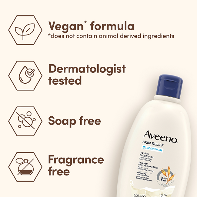Hydratační sprchový gel bez parfemace Skin Relief (Body Wash) 500 ml