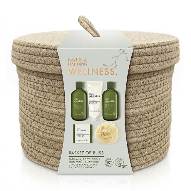 Baylis & Harding Dárková sada péče o tělo v košíku Ginger, Lime & Basil 5 ks