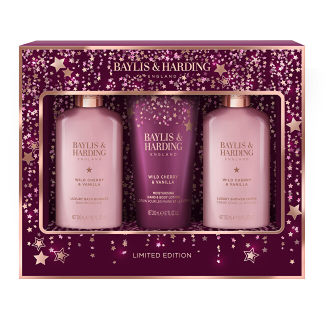 Baylis & Harding Dárková sada tělové péče Wild Cherry & Vanilla 3 ks