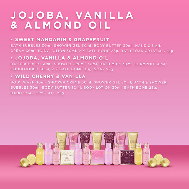 Baylis & Harding Adventní kalendář Jojoba, Vanilla & Almond Oil 24 ks