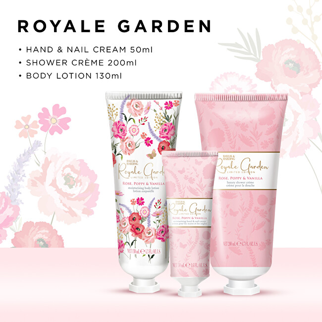 Baylis & Harding Dárková sada péče o tělo Royale Garden 3 ks