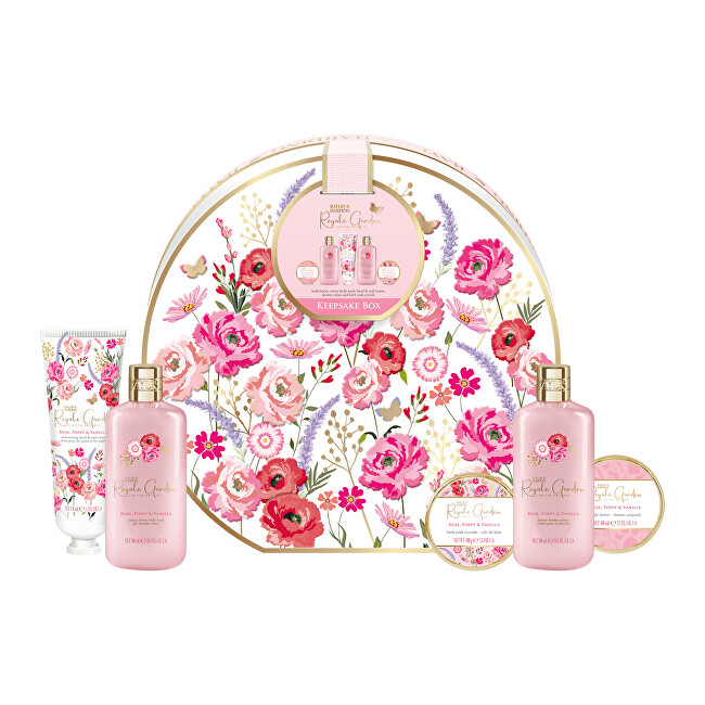 Baylis & Harding Sada péče o tělo v květinovém boxu Royale Garden 5 ks