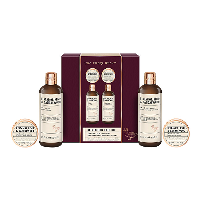 Dárková sada Bergamot, Konopí & Santalové dřevo 4 ks