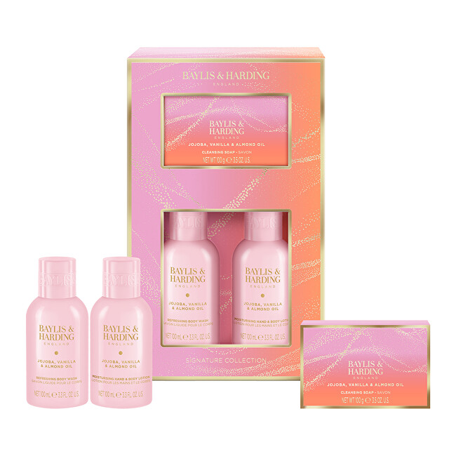 Dárková sada tělové péče Jojoba, Vanilka & Mandlový olej 3 ks