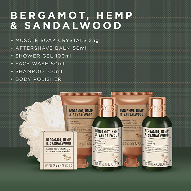 Baylis & Harding Dárková sada péče o tělo Bergamot, Hemp & Sandalwood 6 ks