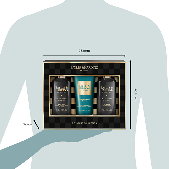 Baylis & Harding Dárková sada péče o tělo Black Pepper & Ginseng 3 ks