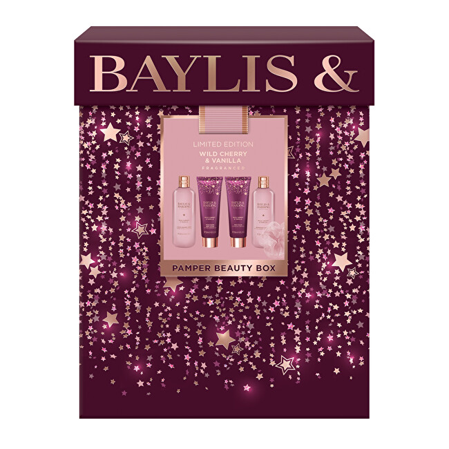 Baylis & Harding Dárková sada péče o tělo v krabičce Wild Cherry & Vanilla 5 ks