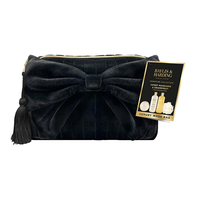 Baylis & Harding Dárková sada péče o tělo v sametové taštičce Mandarinka & Grapefruit 4 ks