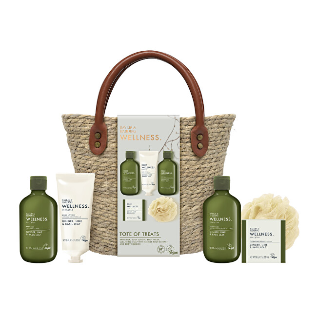Baylis & Harding Dárková sada péče o tělo v tašce Ginger, Lime & Basil 5 ks