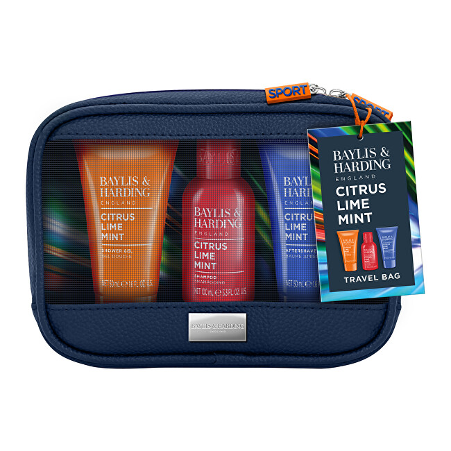 Baylis & Harding Dárková sada péče o tělo v taštičce Citrus, Lime & Mint 3 ks