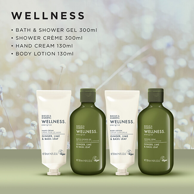Baylis & Harding Dárková sada péče o tělo v taštičce Ginger, Lime & Basil 4 ks