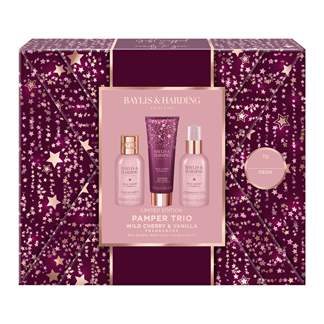 Baylis & Harding Dárková sada péče o tělo Wild Cherry & Vanilla 3 ks
