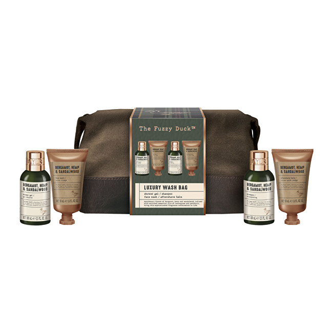 Baylis & Harding Dárková sada v kosmetické taštičce Bergamot, Hemp & Sandalwood 4 ks