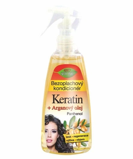 Bione Cosmetics Bezoplachový kondicionér Keratin + Arganový olej s panthenolem 260 ml