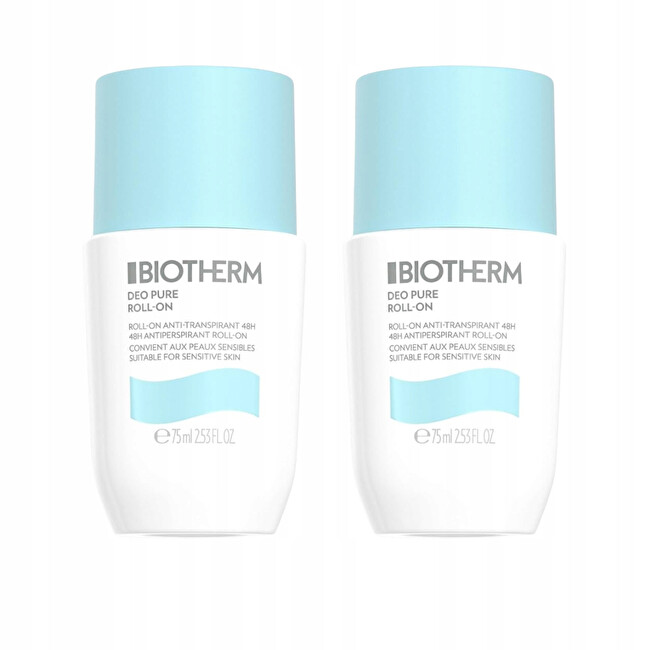 Biotherm Sada kuličkových antiperspirantů Deo Pure 2 x 75 ml