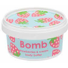 Bomb Cosmetics Tělové máslo Strawberry & Cream (Body Butter) 210 ml