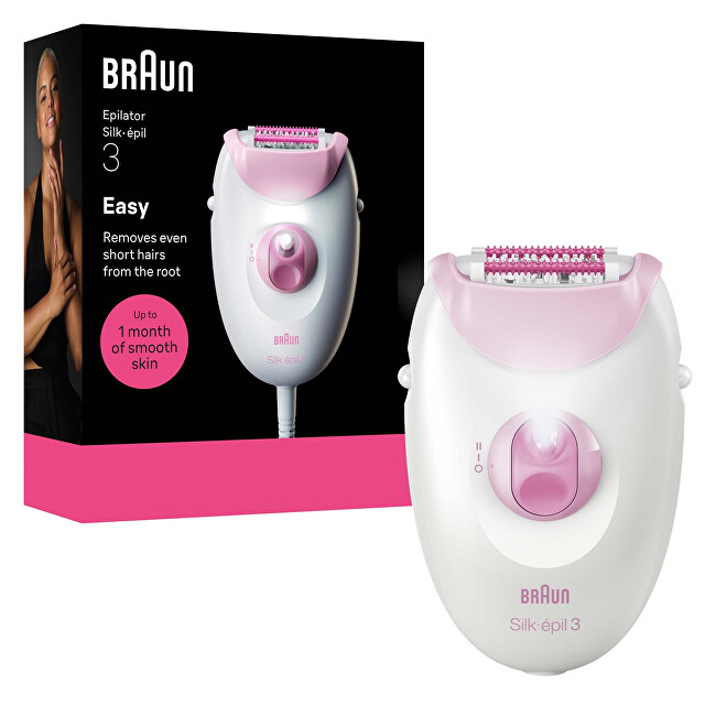 Braun Epilátor s kabelem Silk-épil 3 3-000 Pink