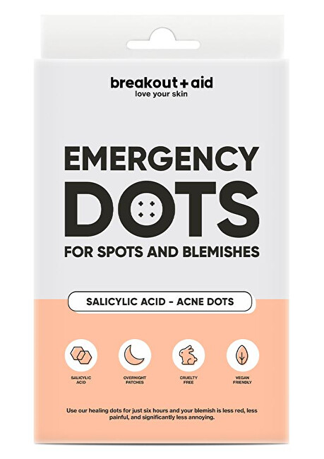 Breakout+aid Acne patches with salicylic acid Emergency Dots 72 pcs Aknē un pūtītes thumbnail 2